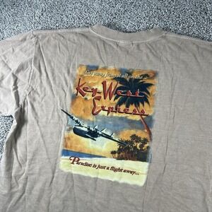 Vintage Key West Express‎ Crazy Shirt Mens XL Plane Graphic Faded Cotton Comfort